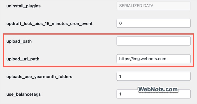Edit Media Uploads Path