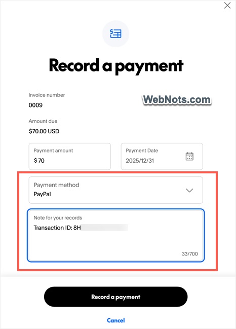 Enter Transaction ID