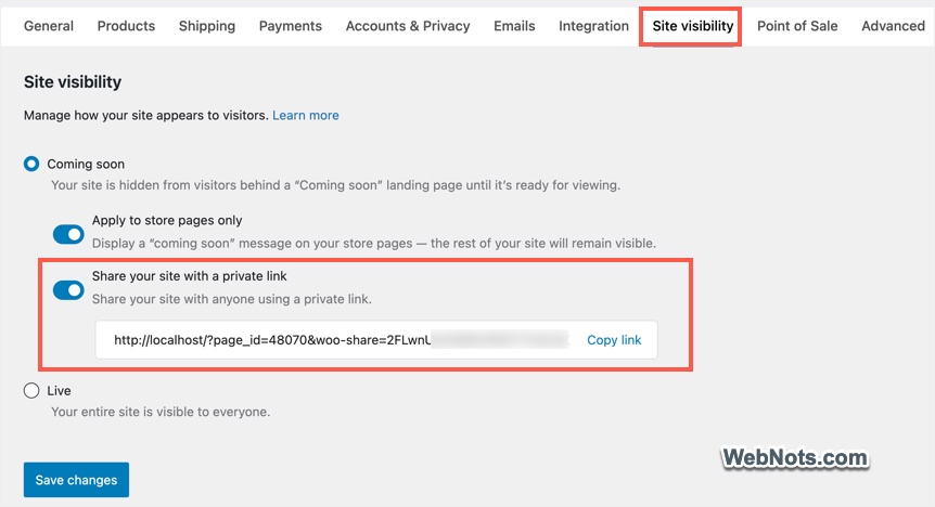 Get Private Link for Store Access