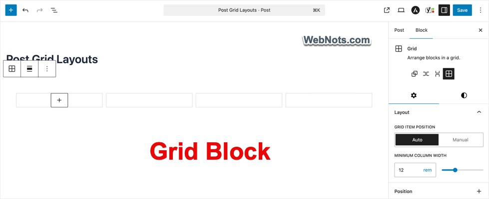 Gutenberg Grid Block