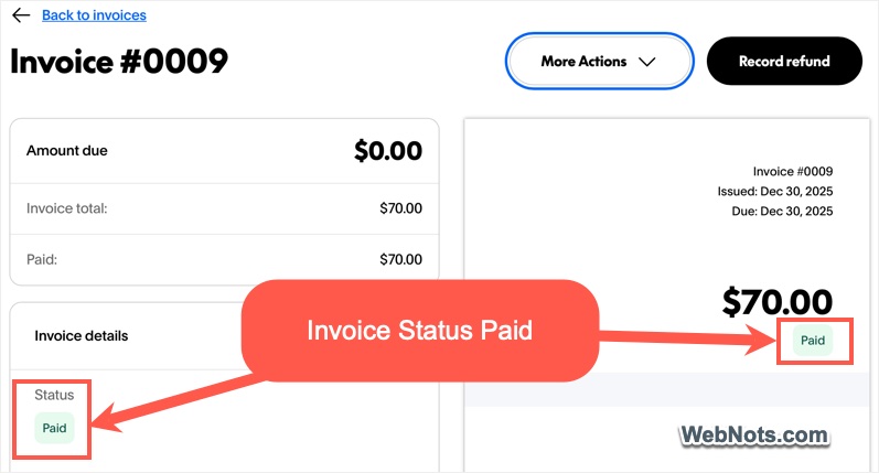 Invoice Status Paid