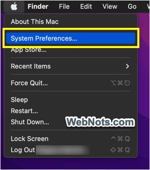 Open System Preferences