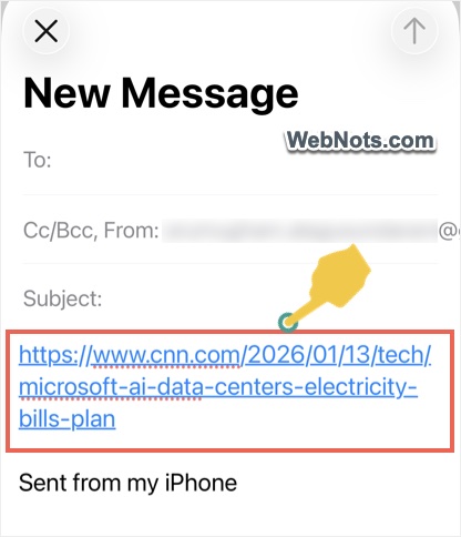 Plain Link in Email