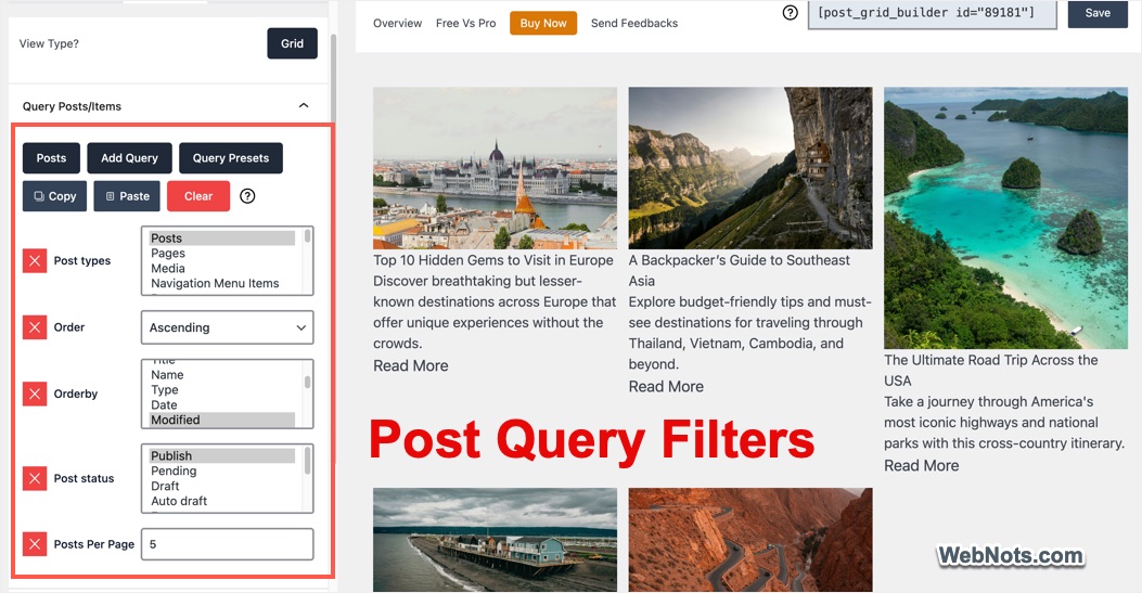 Post Query Filters