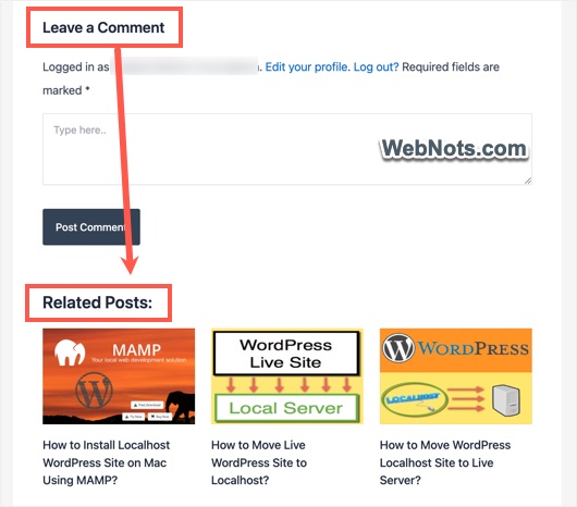 Related Posts Moved Below Comments