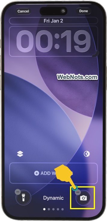 Remove Camera Icon