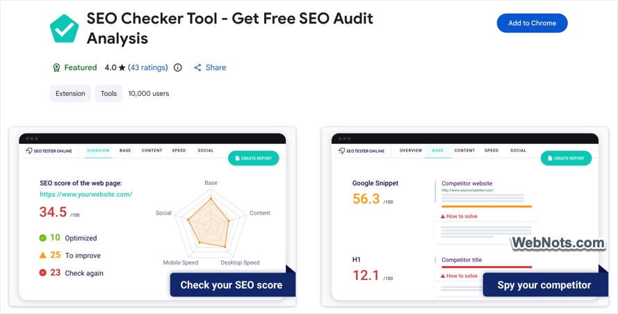 SEO Checker Tool Extension