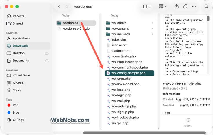 Sample WP Config File