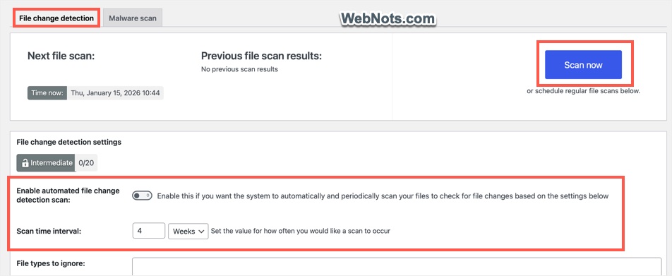 Scan File Changes with AIOS Plugin