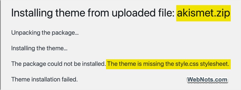 Upload Plugin Error