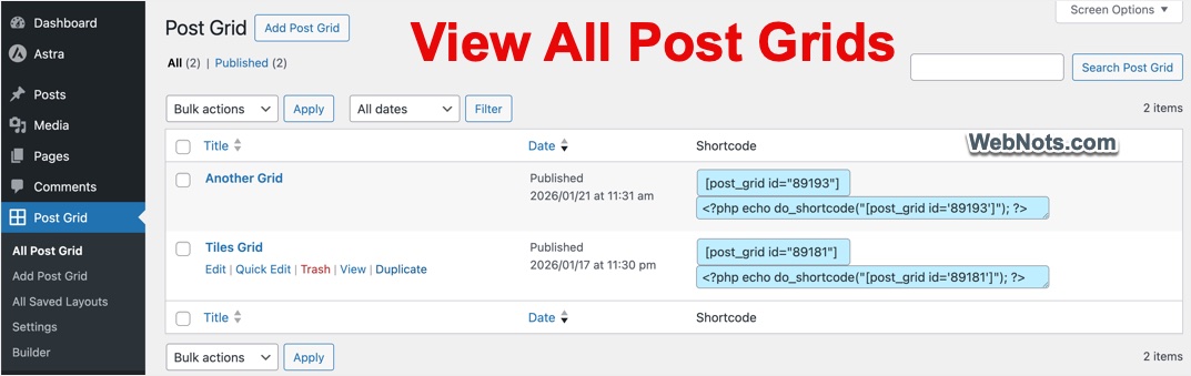 View All Post Grids