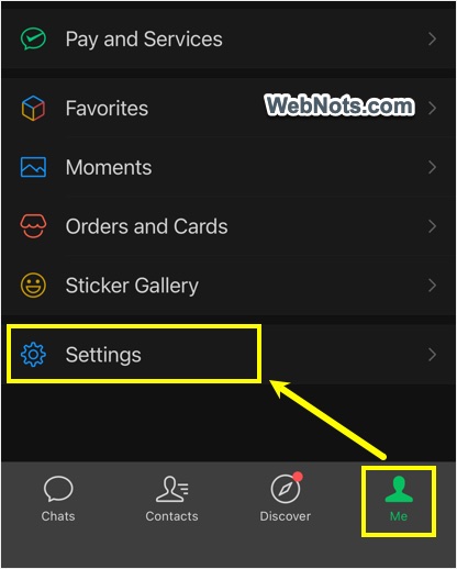 WeChat Settings
