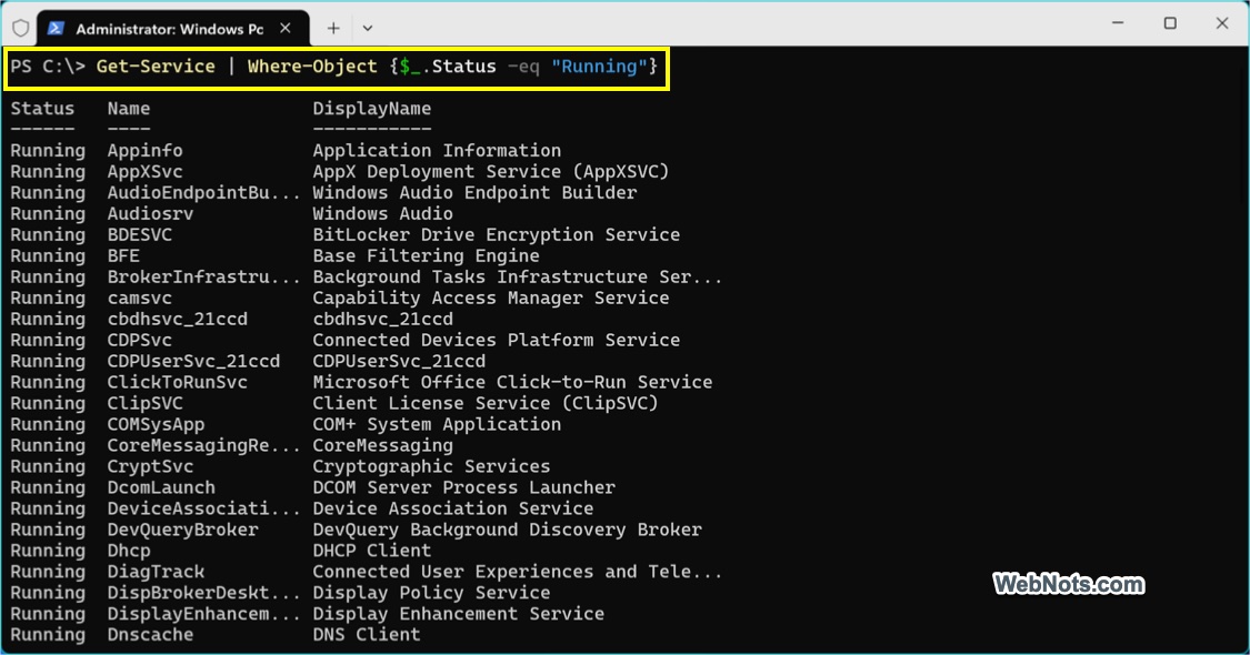 Get-Service