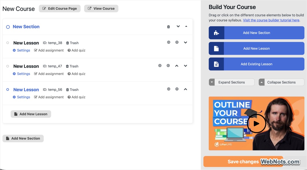 LifterLMS Course Builder