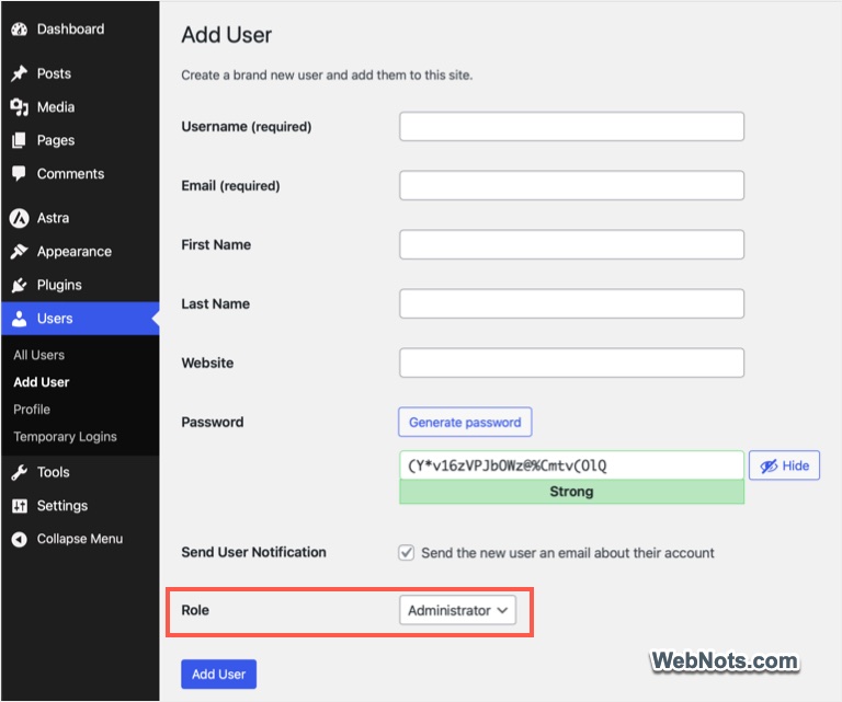 Manually Creating Admin User