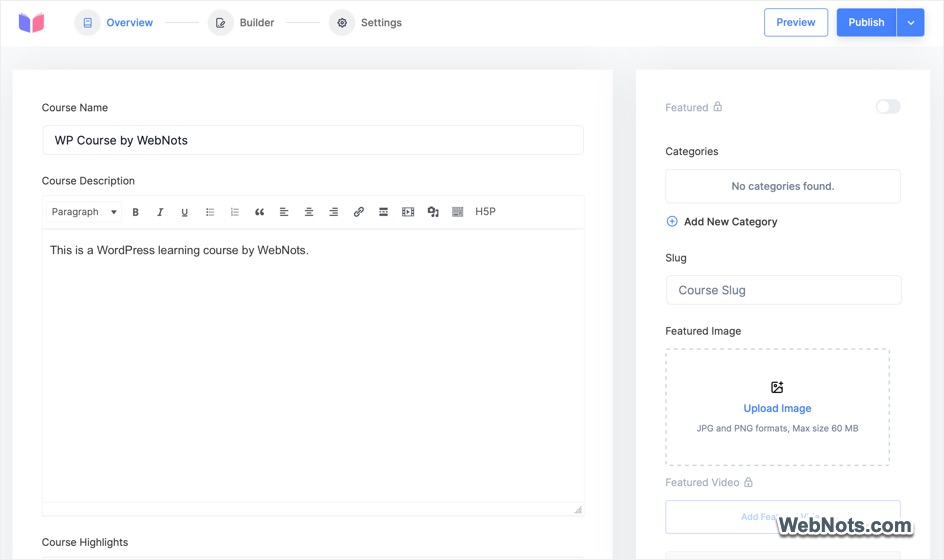 Masteriyo LMS Course Builder