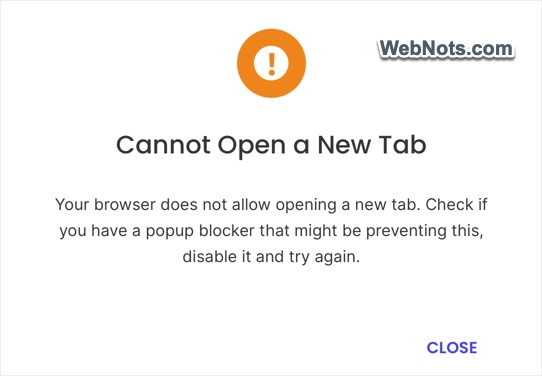 Pop-up Blocked