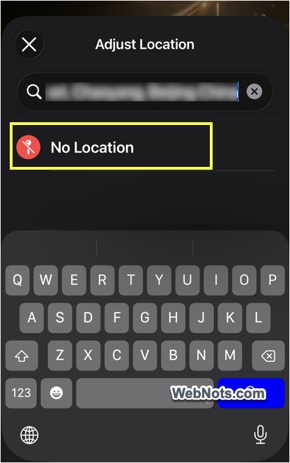 Remove Photo Location in iPhone
