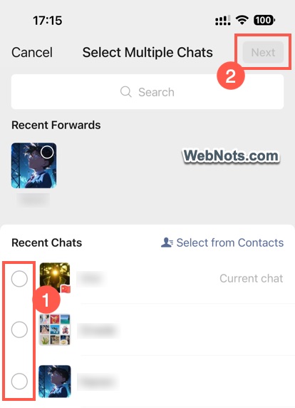 Select Multiple Contacts