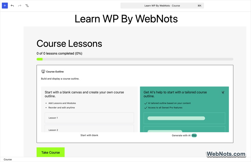 Sensei LMS Course Builder