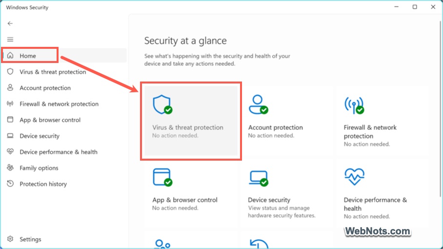 Virus and Threat Protection