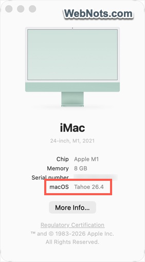 Check macOS Version