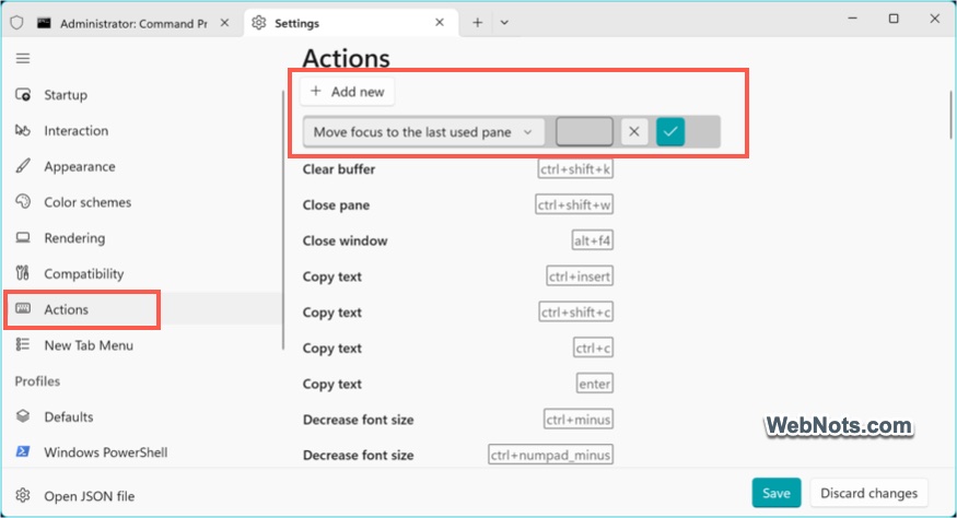 Create New Custom Shortcut