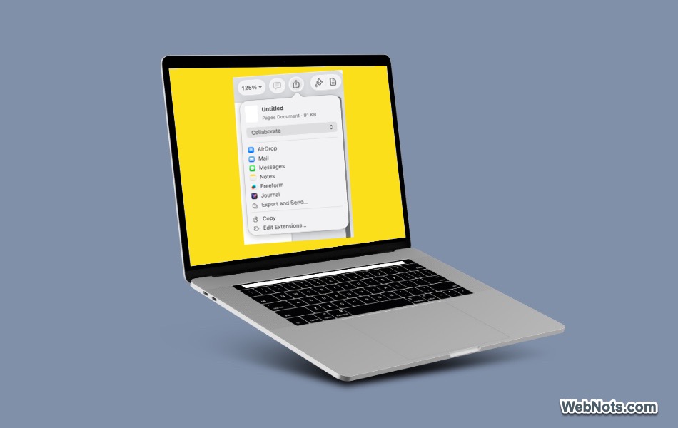 Customize Sharing List on Mac