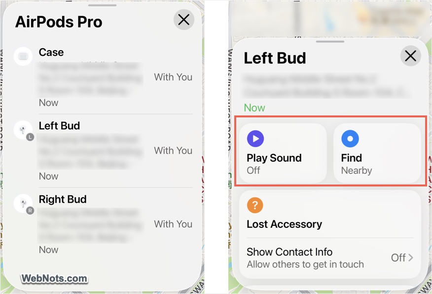 Find Lost AirPods Buds and Case