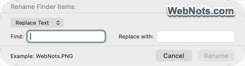 Replace Text Option