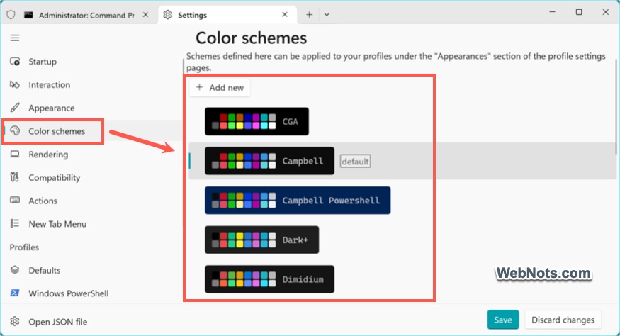 Select or Create Color Scheme