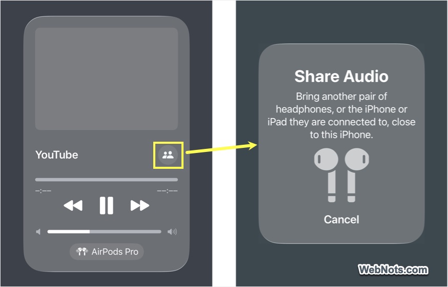 Share Audio with AirPods