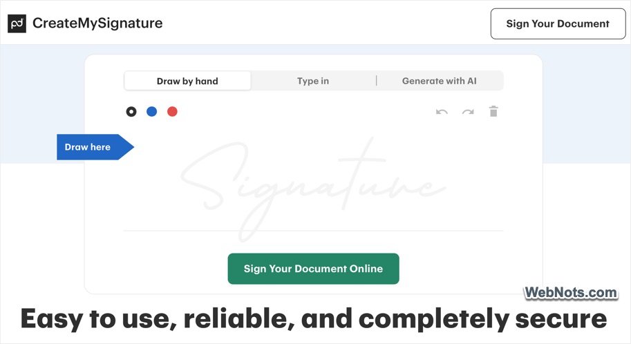 Sign Document Online with Signature
