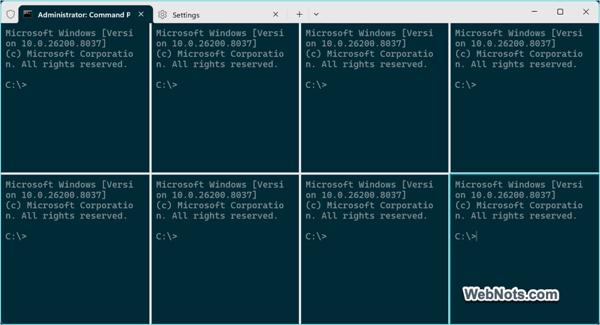 Split Tab in Terminal