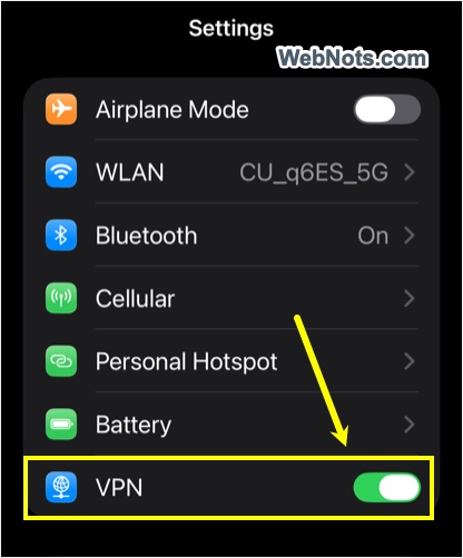 Turn Off VPN