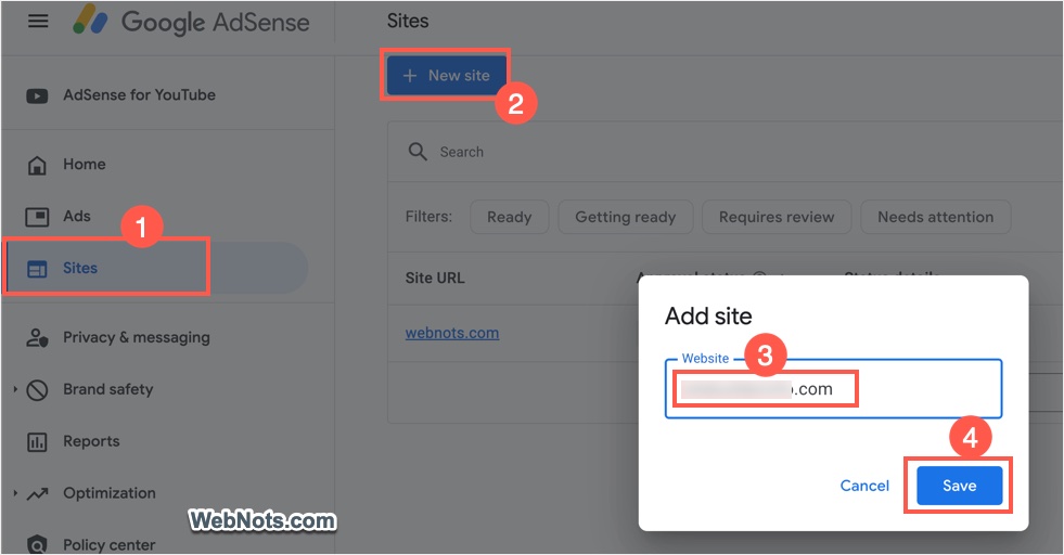 Add New Site Domain