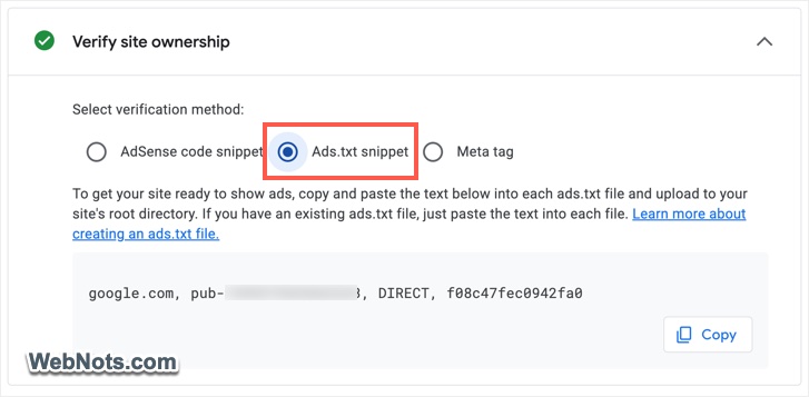 Ads.txt Snippet