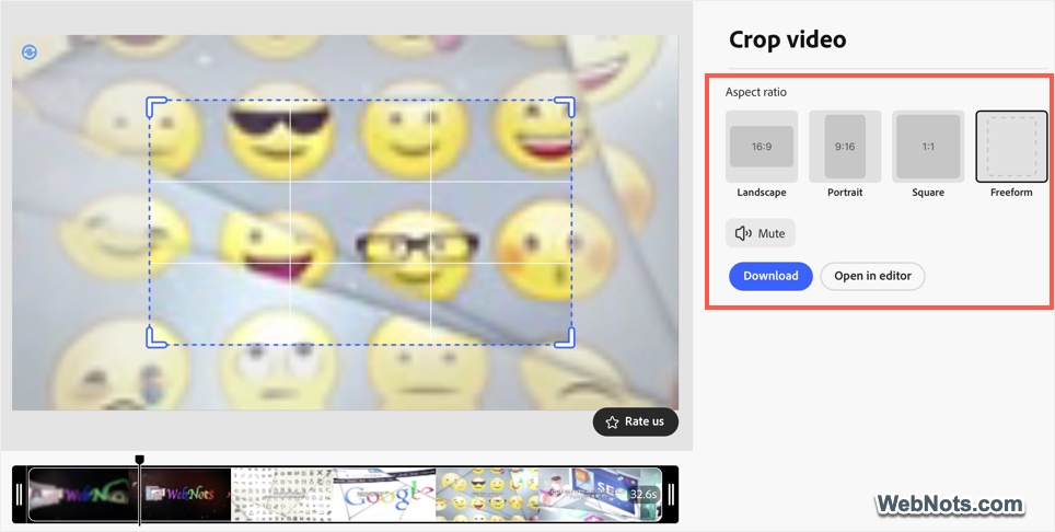 Change Aspect Ratio and Download