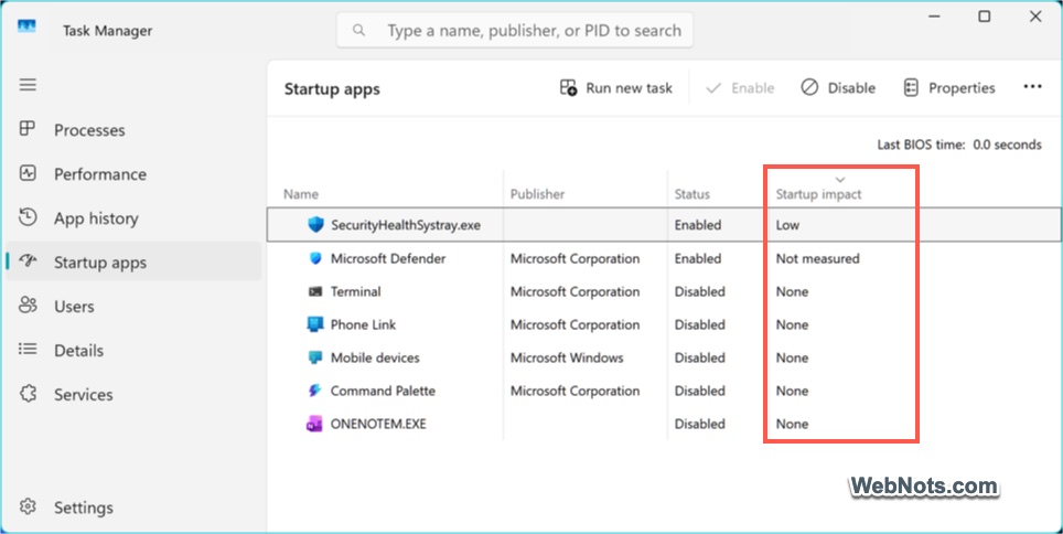 Check Startup Imapct of Apps