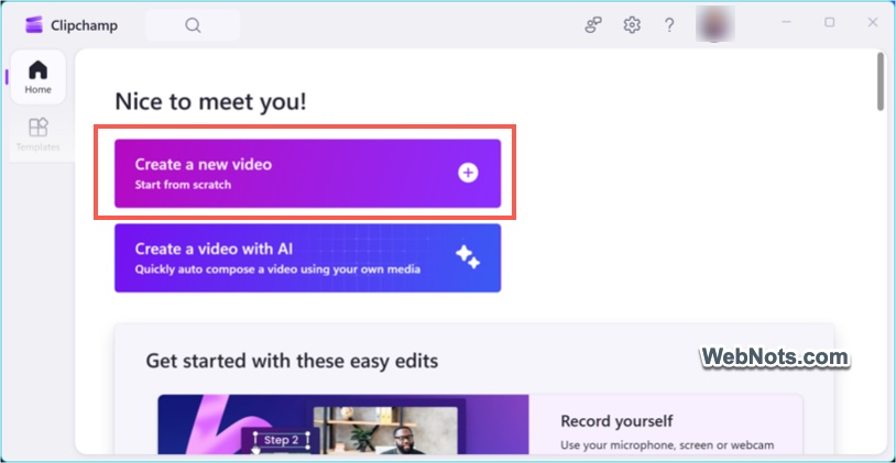 Create Video with Clipchamp