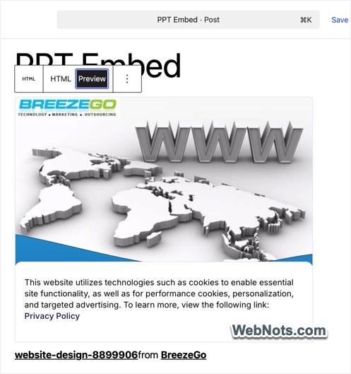 Embedded Slideshare Presentation