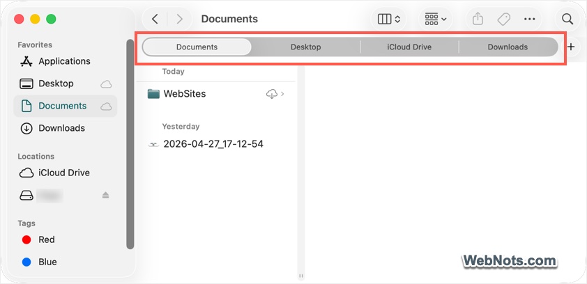 Finder Tabs