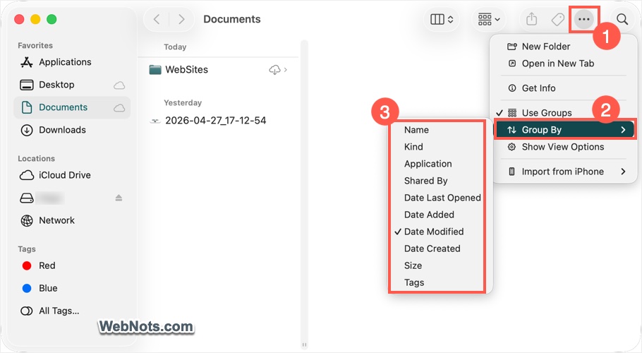 Group By Action in Finder