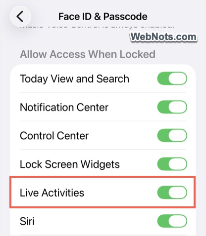 Live Activities on Lock Screen
