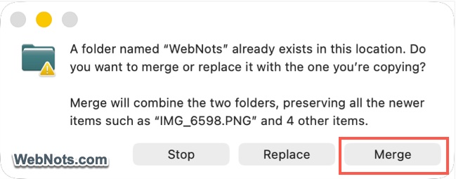 Merge Folders on Mac