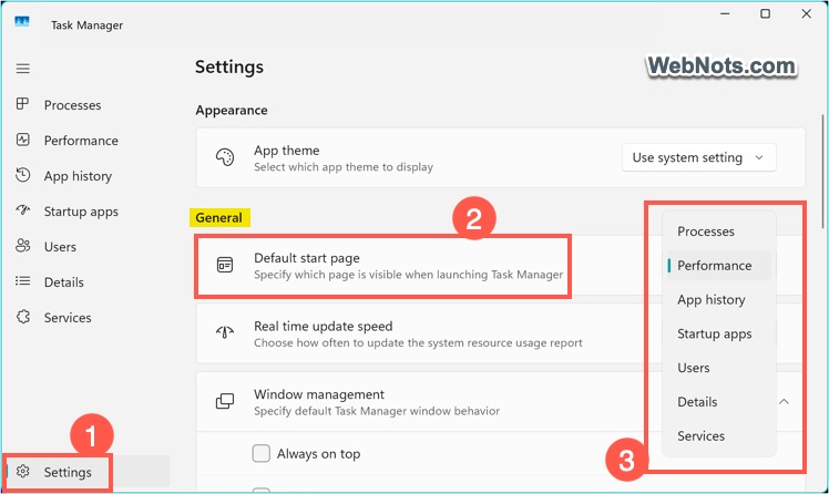Set Default Launching Page