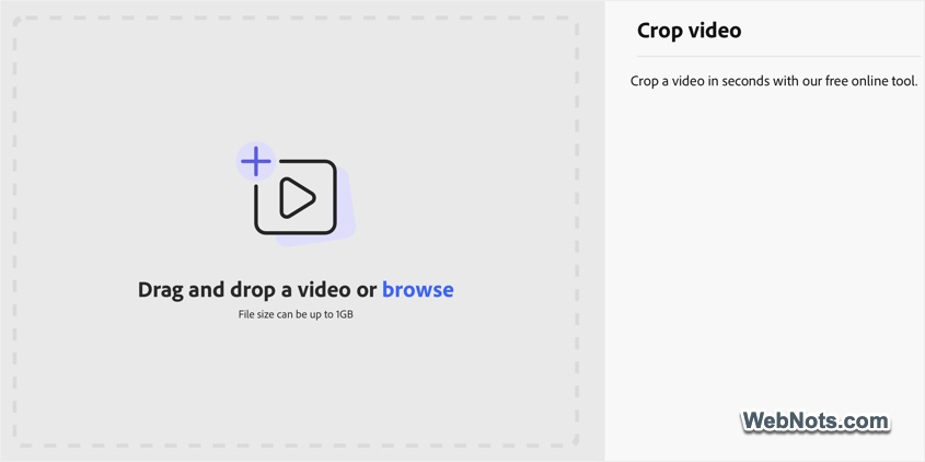 Upload Video for Cropping in Adobe Express