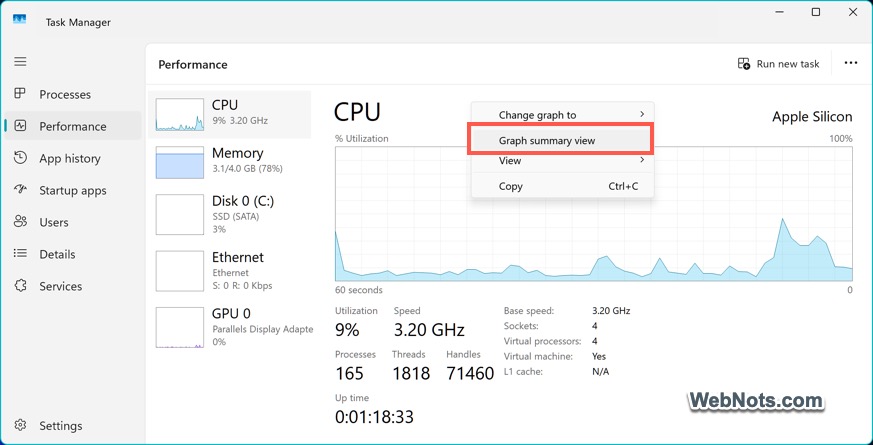 View Graph Summary of Resource
