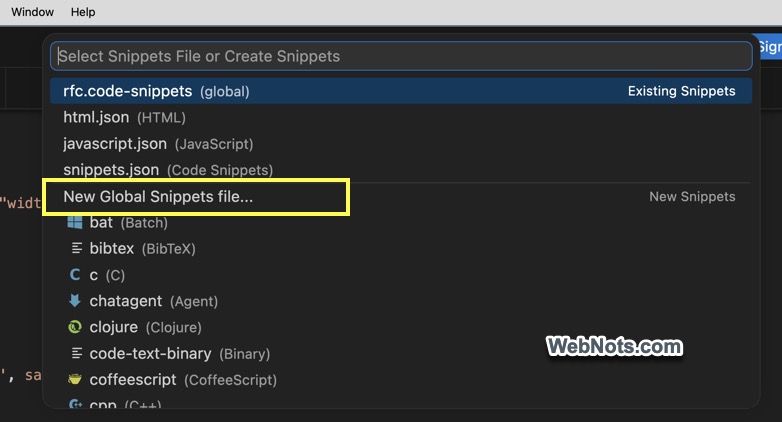 Create Custom Snippets