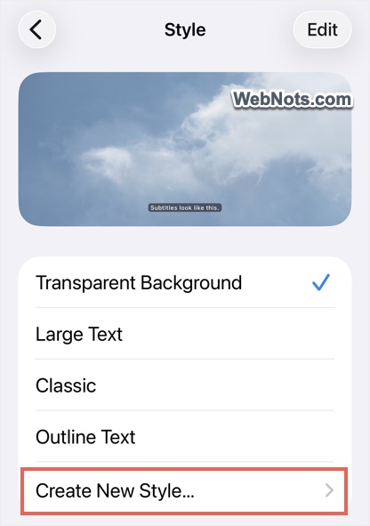 Create New Style for Subtitles